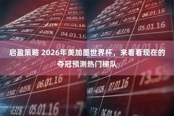 启盈策略 2026年美加墨世界杯，来看看现在的夺冠预测热门梯队