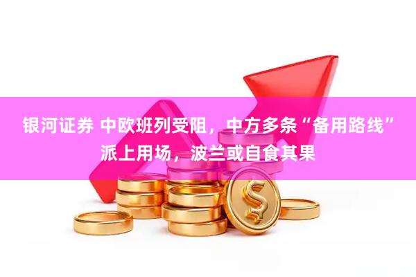 银河证券 中欧班列受阻，中方多条“备用路线”派上用场，波兰或自食其果